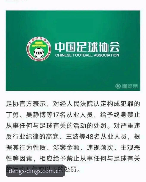足协第三批禁足名单vs鼎盛平台深度解读：17人终身禁赛背后，中国足球的“刮骨疗毒”进行时